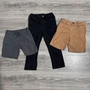 Carter's 4T Bottoms 3 Piece Set Black Skinny Jeans Two Shorts Casual Summer